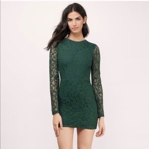 Tobi Emerald Green Lace Bodycon Dress